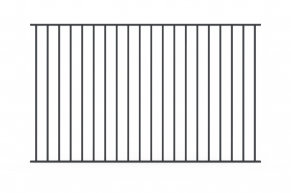 Metalinė 20x20 strypų tvora, 1500x2500 mm (uždara)