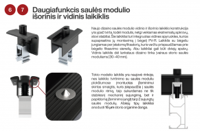 Saulės modulio vidinis laikiklis, įstatomas, 30-40 mm, pilkas